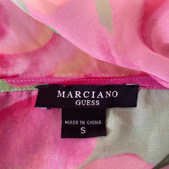 Marciano Guess Ruffled Off the Shoulder Floral Sheer Top - Picture 11 of 12